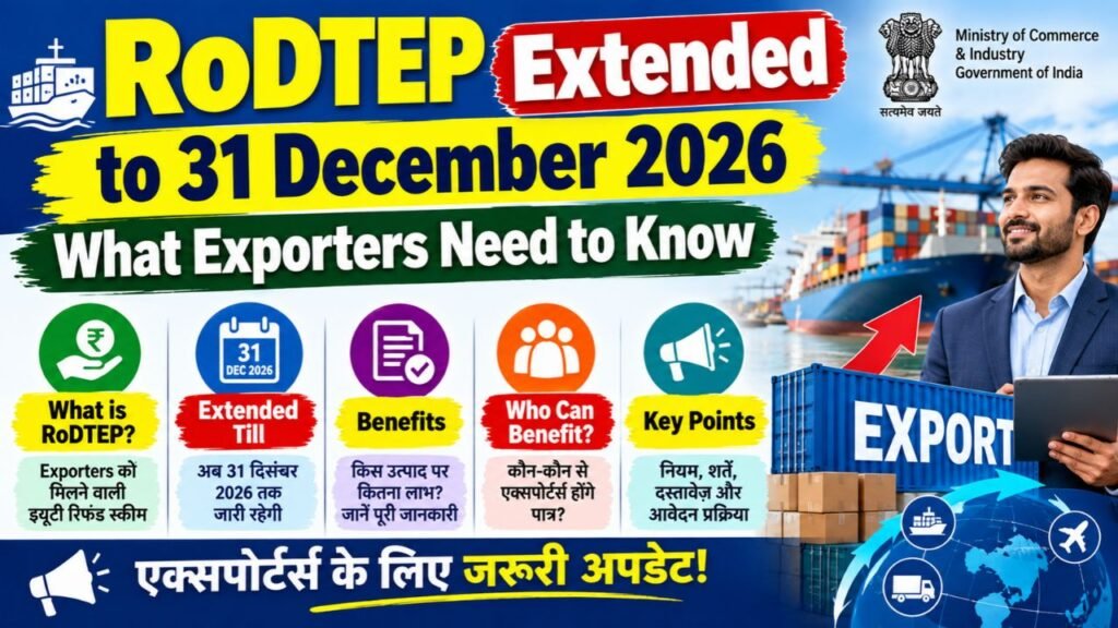 RoDTEP Extended to 31 December 2026